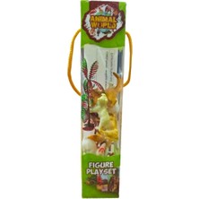 PopŞeker Mini 12’li Çiftlik Hayvanları Seti - Şeffaf Tüp Paketli Eğitici Figürler