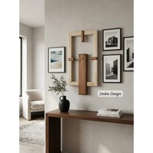 Zenba Design Modern Ahşap Duvar Saati Dekoratif Duvar Dekoru