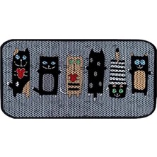 Calperia 60X120 cm Desenli Elekli Tuvalet Paspası, Kedi Kumu Için