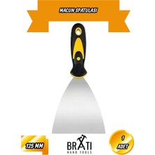 BRATİ HAND TOOLS Profesyonel Macun Spatulası 12,5 cm Dayanıklı Esnek Yapı Tamir Sıva Alçı Yüzey Düzeltme Aleti 125 mm