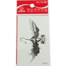 Zero Land Ilkeshop Taç Yarasa Tattoo Dövme Sticker - Beyaz