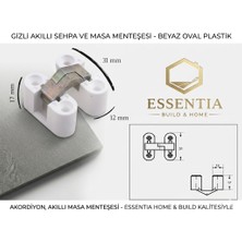 Gizli Akıllı Sehpa ve Masa Menteşesi Beyaz Oval Plastik , Akordiyon, Akıllı Masa Menteşesi