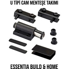 U Tipi Cam Vitrin Kapak Menteşesi – Mıknatıslı Çıtçıt Itici Kilit Seti