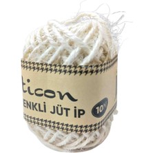 Ticon Renkli Jüt Ip 10 Metre Beyaz