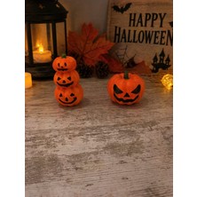 Ceku Home Tasarım Üst Üste Binmiş Bal Kabakları ve Tek Bal Kabağı Dekoratif Obje Halloween Temalı