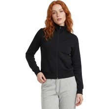 Sportive Kaia Full-Zip Kadın Siyah Günlük Stil Eşofman Üstü 26YK0001-SYH