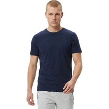 Sportive Bane Erkek Lacivert Günlük Stil T-Shirt 26YE0017-KLCV