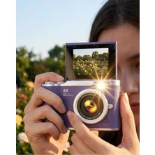 Sayarmarkt Flip Ekranlı Dijital Kamera 4K Video 48 Mp Güzelleştirme Modu