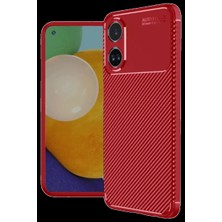 Uslucan Alışveriş A38 Kılıf Auto Focus Karbon Kapak - Kırmızı