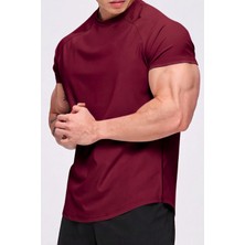 Genius Store Erkek Spor Tişört Running Sports Gym Reglan Oval Kesim Penye T-Shirt Ovalt-Shirt