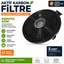 Class  DC90 Teka Davlumbaz Aspiratör Için Uyumlu Karbon Filtre Güçlü Koku Giderici 2’li Set