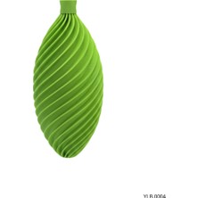 Yeşil Uzun Spiral Desenli Dekoratif Yılbaşı Süsü
