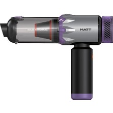 Auhma Matt MCV22 9000MAH Güçlü Bataryalı Araç Süpürgesi 22.000PA Kablosuz Şarjlı El Tipi 220W Vakum & Üfleme Mor