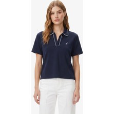 Nautica Kadın Lacivert Regular Fit Polo Yaka T-Shirt 65K507T.4VN