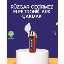 Sayarmarkt USB Şarjlı Rüzgar Geçirmez Elektrikli Çakmak El Fenerli