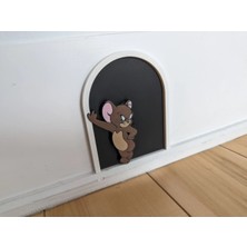 DU&ER 🐭 Tom ve Jerry Temalı Dekoratif Duvar Geçişi – Eğlenceli 3D Duvar Boşluğu Tasarımı