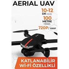 Azurtech Katlanabilir Mini Drone 1080P Hd Kamera ile 100 Metre Uçuş Mesafesi ve 20 Dk Süre