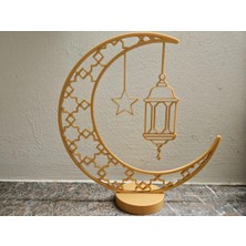 DU&ER Hilal Ay Temalı Masaüstü Dekor – Crescent Moon Tabletop Aksesuarı