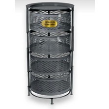 Statika Home Antrasit 4 Katlı Sebzelik Yana Açılır Sebze Meyve Sepeti