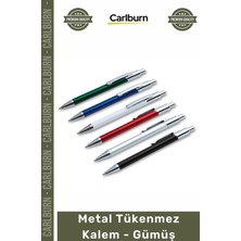 Carlburn #kalem Promosyon Kurumsal Lüks Ofis Hediye Logolu Prestijli Şık Kaliteli Metal Tükenmez Kalem Gümüş