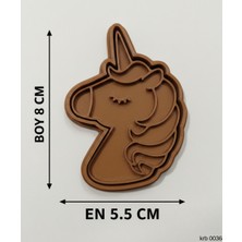 Ulugo Sevimli Unicorn Kurabiye Kalıbı Tek Boynuzlu At Figürlü Çift Parça Şeker ve Oyun Hamuru Kesici