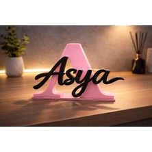 DU&ER ✨ Katmanlı Baş Harf & Isim Tabelası – Kişiye Özel 18 cm