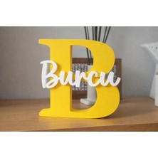DU&ER ✨ Katmanlı Baş Harf & Isim Tabelası – Kişiye Özel 18 cm