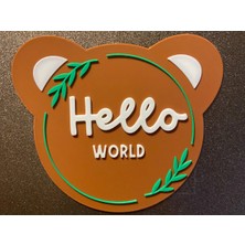 DU&ER Hello World Doğum Hatıra Plağı – Bebek Fotoğraf Çekimi & Yenidoğan Anı Panosu