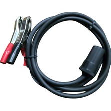 Geseus Aküden Bağlantılı Araç Çakmaklık Uzatma Kablosu Akü Maşalı 12-24 V/16A 2 X1,5mm Ttr Bakır 3mt-Siyah