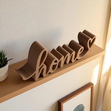 DU&ER Modern “home” Dekoratif Yazı Aksesuarı – Şık Ev & Iç Mekan Süsü