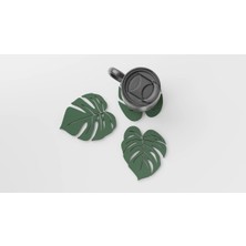 DU&ER 3’lü Monstera Yaprağı Bardak Altlığı