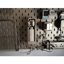 DU&ER Skadis Uyumlu Mini Kamera / El Gimbal Tutucu – Pegboard Aksesuar Standı