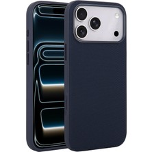 Iphone 17 Pro Max Uyumlu Magsafe Şarj Destekli Kumaş Dokulu Darbe Emici Sert Pc Kapak