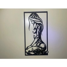 DU&ER Modern Kadın Figürlü Duvar Dekoru Pencere Efektli Minimal Tasarım