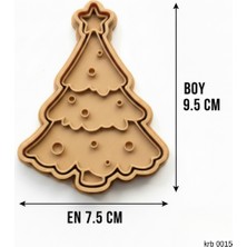 Ulugo 5li Noel Ağacı Christmas Tree Şekillendirici Kalıp Kurabiye Hamur Kesici Oyun ve Şeker Hamuru Seti