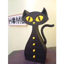 DU&ER Kedi Figürlü Çekmeceli Takı Kutusu – Masaüstü Takı Organizer ve Dekoratif Kutu