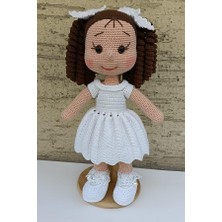 Inci Tanesi Kıvırcık Saçlı Karnaval Bebek Amigurumi Organik Oyuncak