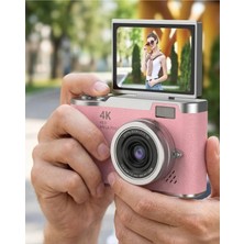 Sayarmarkt 48 Mp Dijital Kamera Flip Ekran 18X Zoom Vlog Selfie Kamera