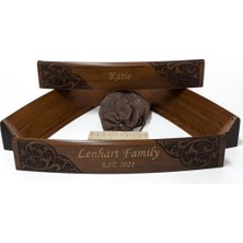 Helena Wood Art Otantik Motifli Ahşap Oval Okey Takımı