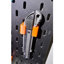 DU&ER 3'lü Skadis Uyumlu Pegboard Maket Bıçağı Tutucu – Duvar Paneli Cutter Organizer