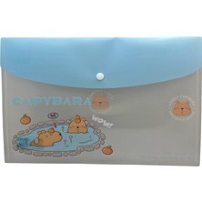 Limmy Capybara Mavi Çıt Çıtlı Zarf Dosya - 1 Adet