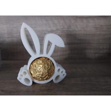 DU&ER 2lü Standlı Paskalya Tavşanı Çikolata Hediye Figürü – Dekoratif Bunny Easter Sunum Aksesuarı