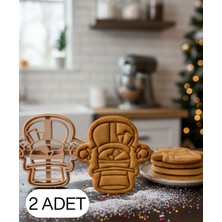2li Noel Askeri Fındıkkıran Kurabiye Kalıbı Şapkalı Asker Çift Parça Şeker ve Oyun Hamuru Kesici