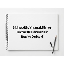 The Monarch Co Silinebilir, Yıkanabilir ve Tekrar Kullanılabilir Çocuk Resim Defteri (35X25 Cm) - Eğitici Çizim ve Boyama Defteri