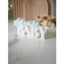 DU&ER Welcome Baby Kapı & Duvar Süsü – Hoş Geldin Bebek Dekoru – Yeni Doğan Aksesuarı