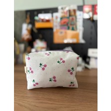 Fiorbag Fermuarlı ve Astarlı Makyaj Çantası Tek Bölmeli Takı Organizeri Yıkanabilir Çok Amaçlı El Çantası