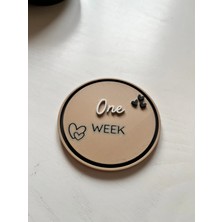 DU&ER 1 Haftalık Bebek Milestone Kartı – One Week Newborn Photo Prop Doğum Anı Hatıra Kartı