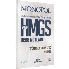Monopol Yayınları Hmgs Türk Hukuk Tarihi Ders Notları 3.baskı