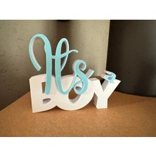 DU&ER “ıt’s A Boy” Yazılı Baby Shower Duvar Yazısı – Parti Dekoru