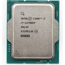 Intel Core I7 12700KF 37MB 12çekirdekli VGA Yok 1700P 125W Kutusuz+Fansız